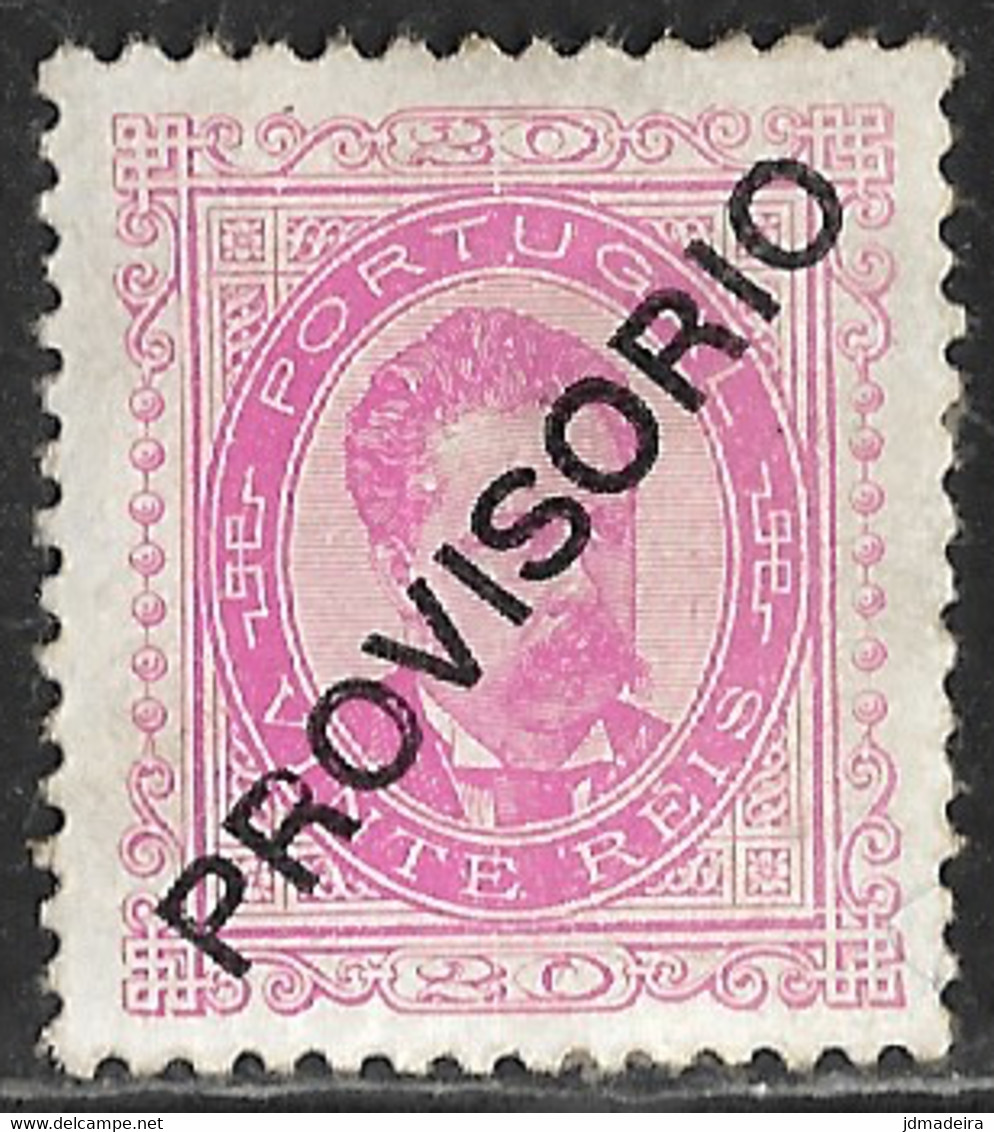 Portugal – 1892 King Luiz Surcharged PROVISÓRIO 20 Réis Mint Stamp - Otros & Sin Clasificación