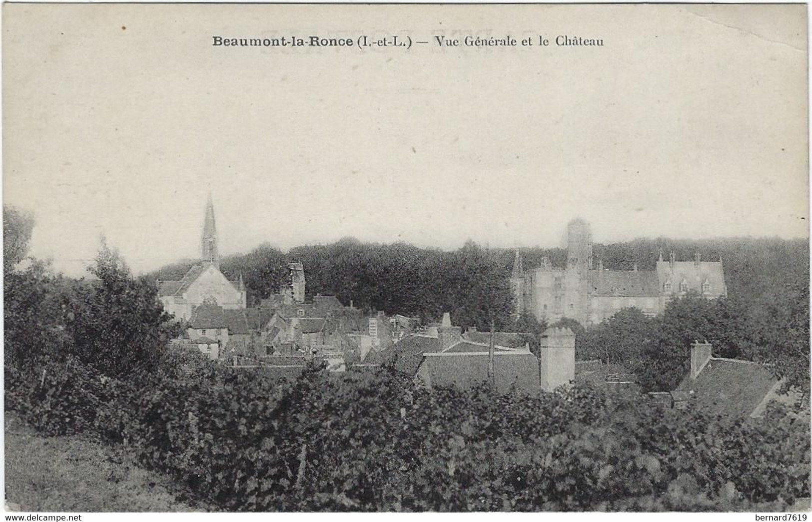 37  Beaumont La Ronce - Vue Generale Et Le Chateau - Beaumont-la-Ronce