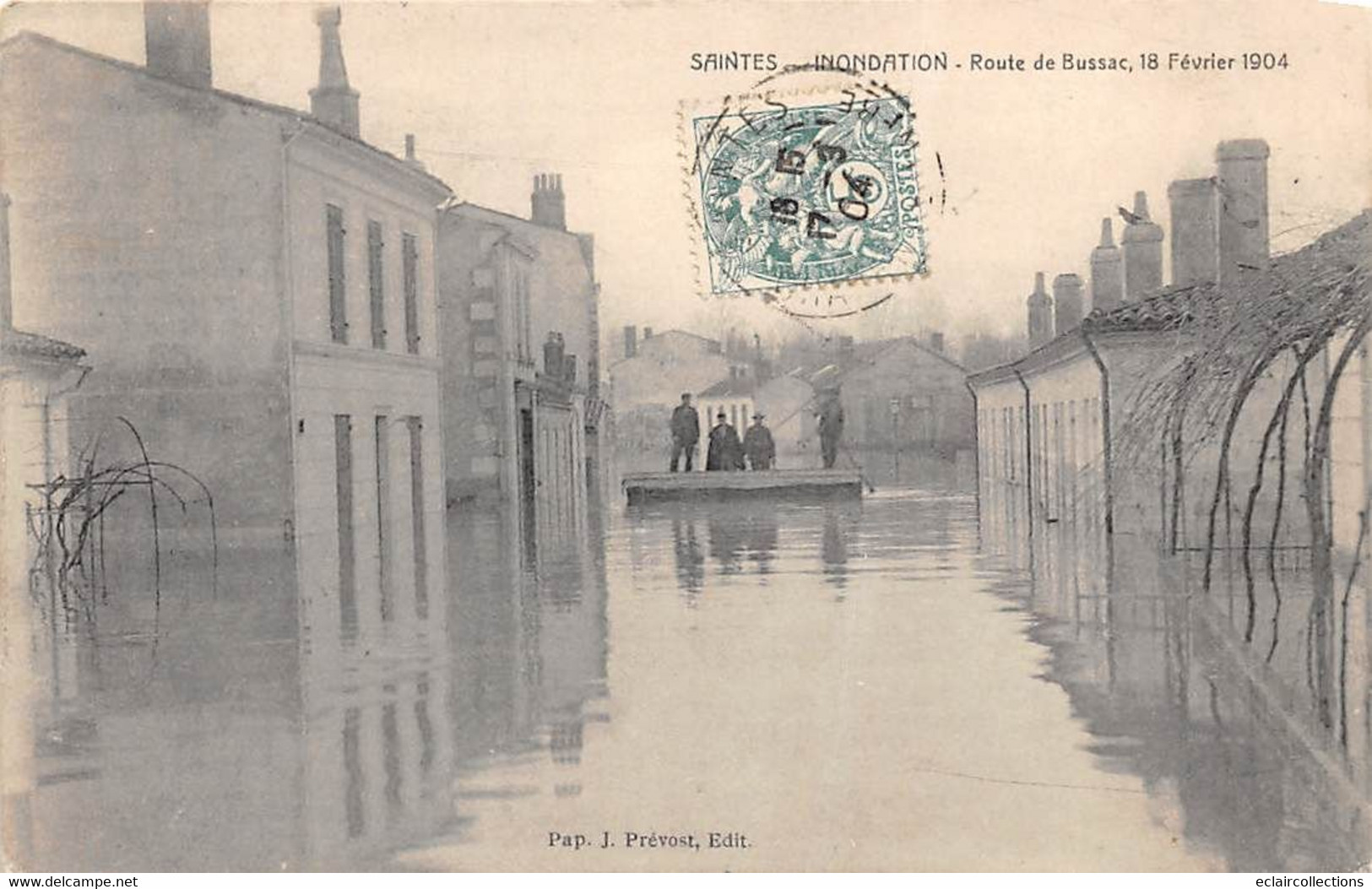 Saintes          17             Inondation  1904. Route De Bussac            (voir Scan) - Saintes