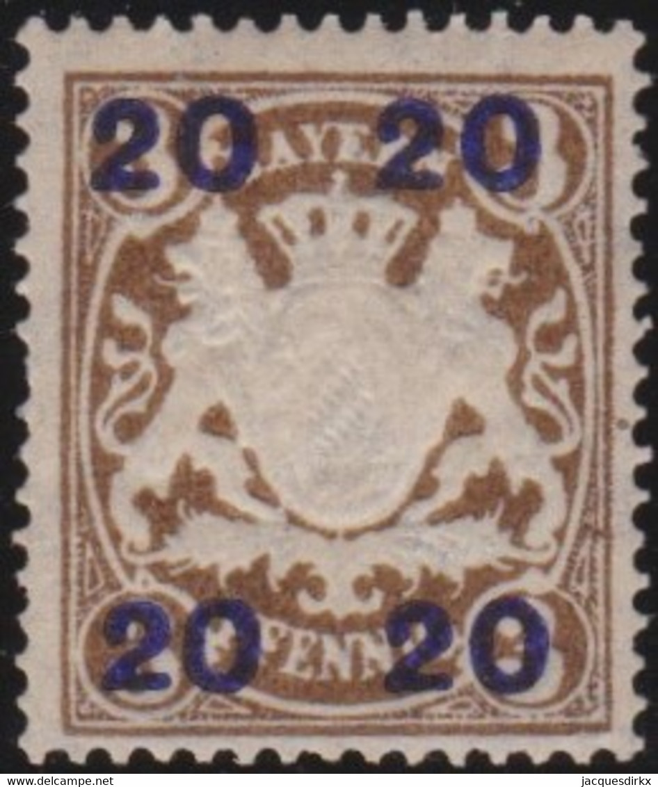 Bayern    .   Michel    .    127 IIxa  (2 Scans)   .    **     .    Postfrisch - Mint