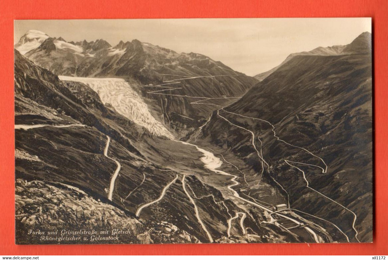 ZKD-39 Panorama  Grimsel Strasse Mit Gletsch, Galenstock Und Rhonegletscher Goetz 2409. Nicht Gelaufen - Lens