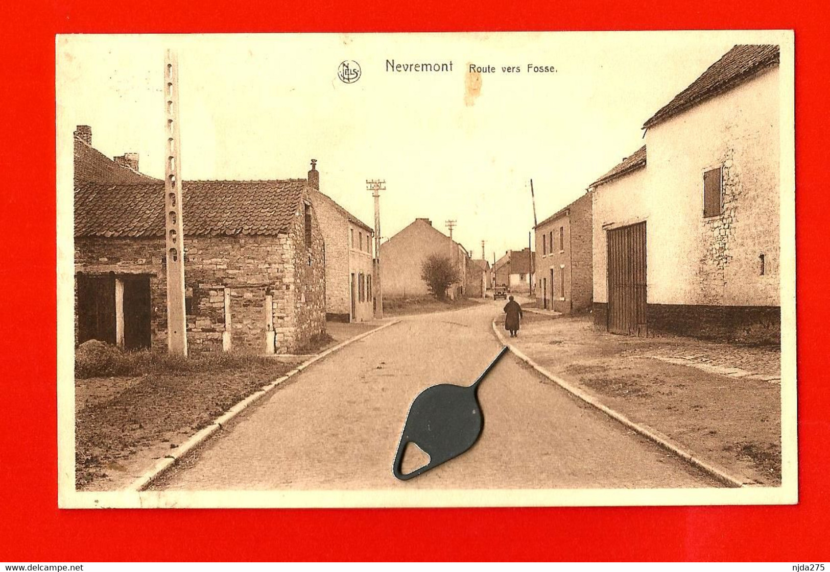 Névremont (Fosses La Ville : CP De La Route De Fosse  A Circulé En 1942 - Fosses-la-Ville