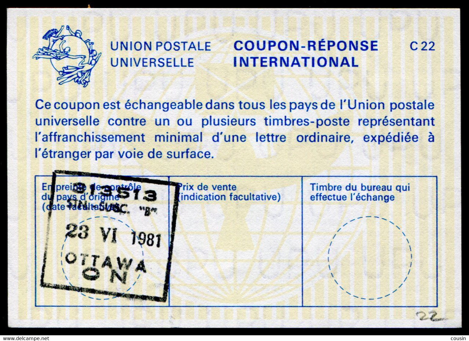 CANADA  Coupon Réponse International / International Reply Coupon - Cupones Respuesta