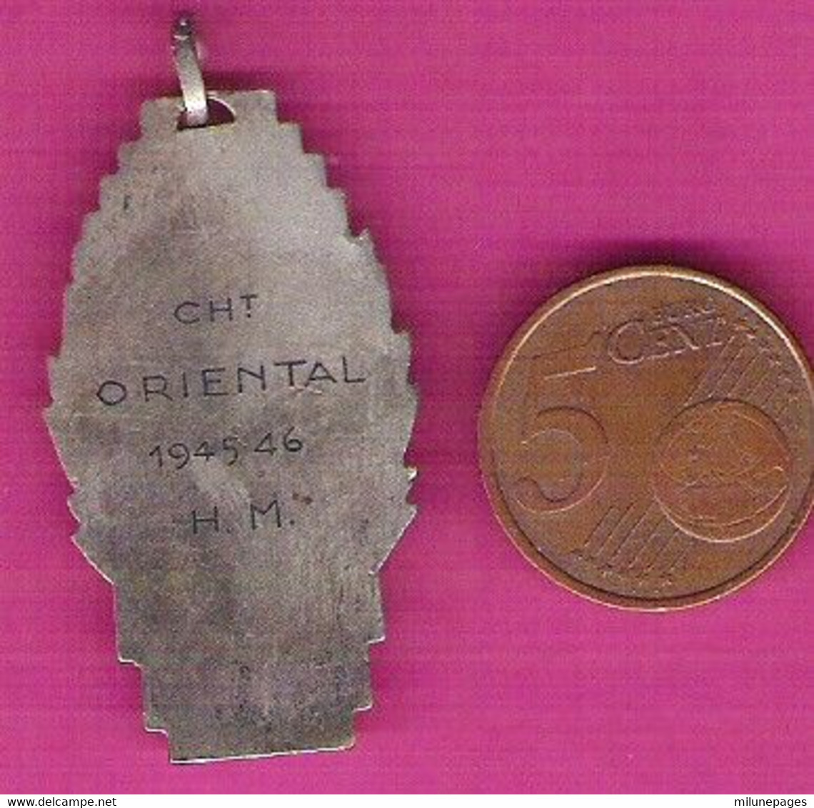 Médaille Sportive Lancer Du Disque Championnat Oriental 1945.46 - Athlétisme