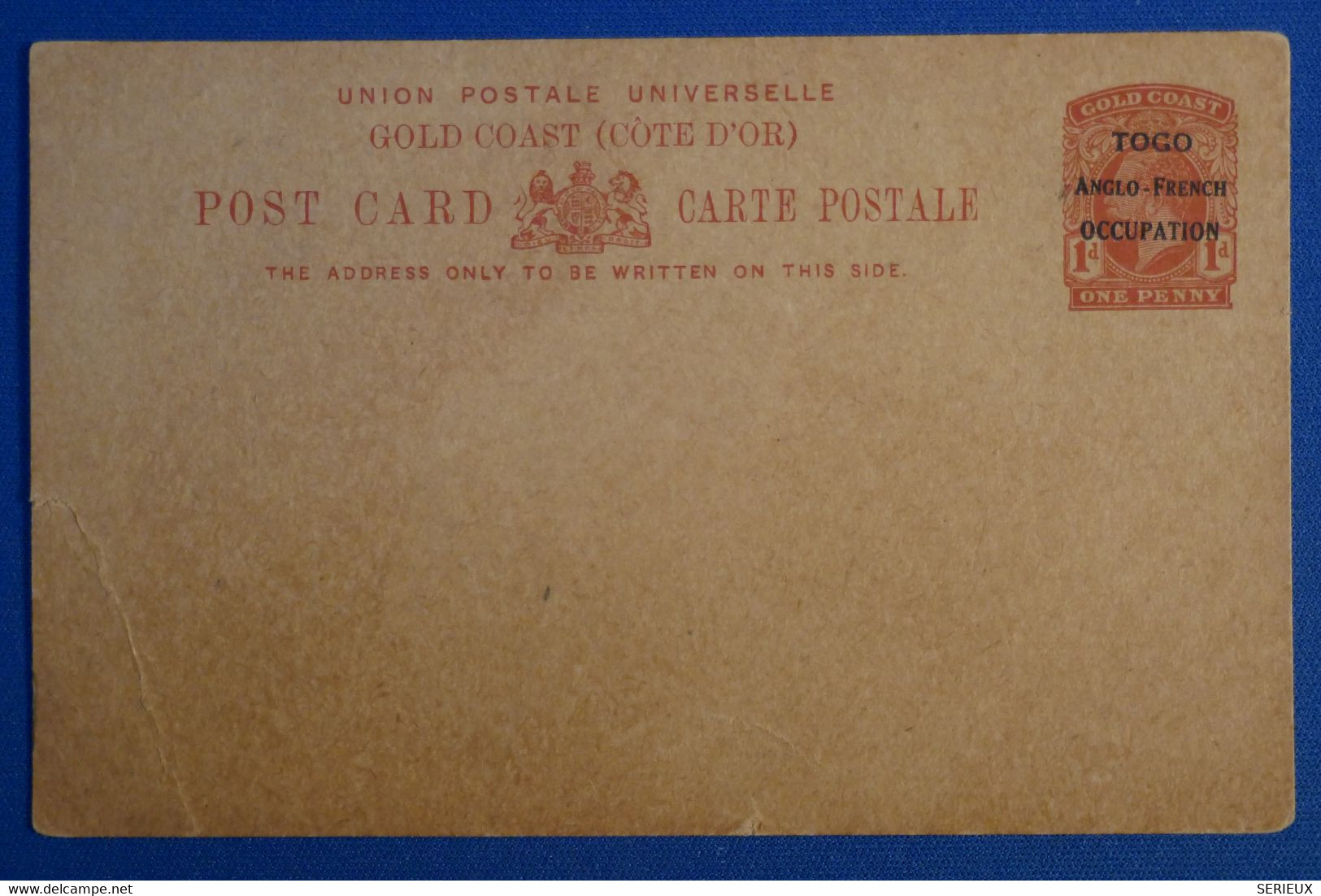 L11 TOGO OCCUP. FRANCE BELLE CARTE.1916 NON VOYAGEE - Cartas & Documentos