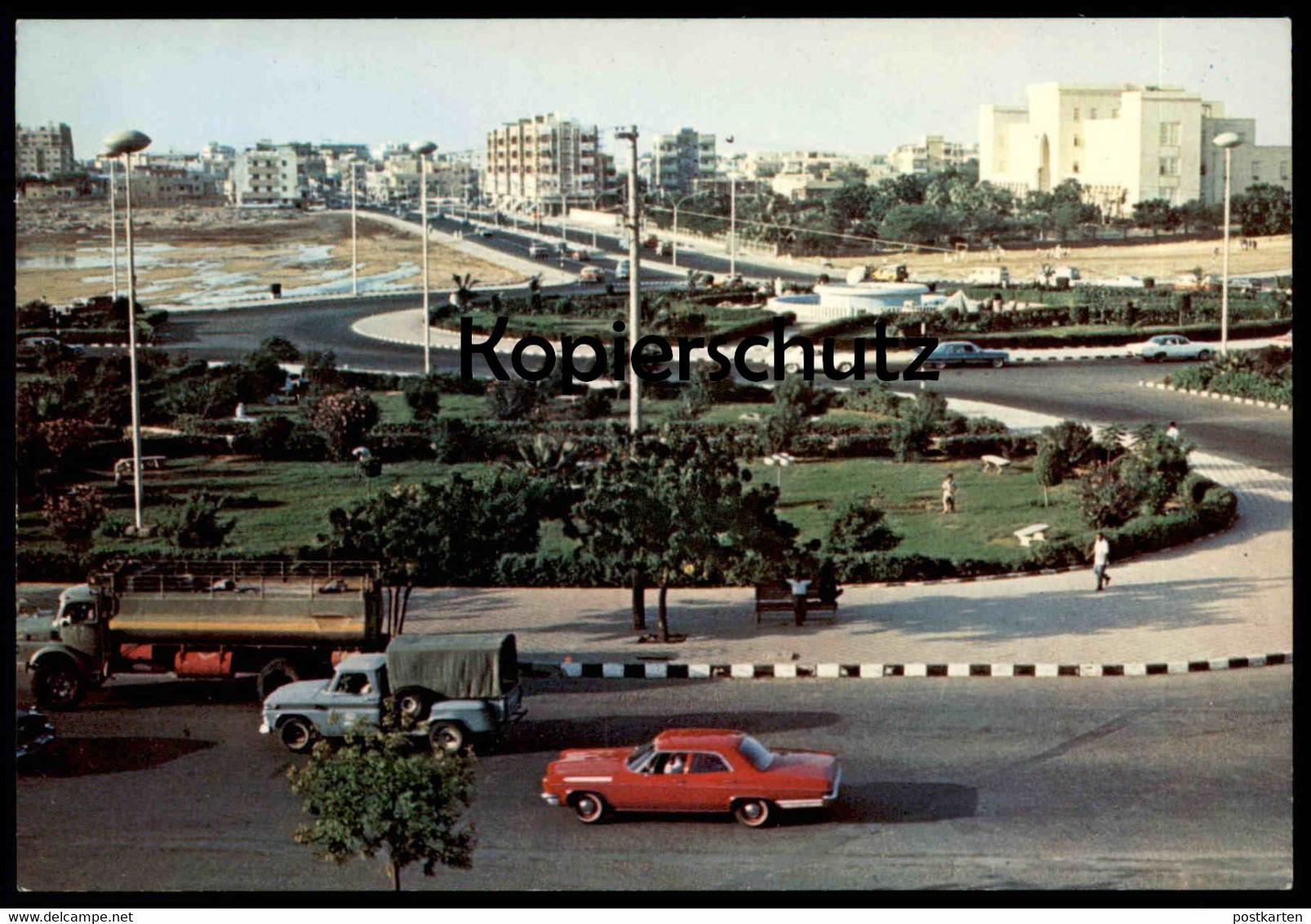 ÄLTERE POSTKARTE JEDDAH BAYA'A SQUARE AND MINISTRY OF FOREIGN AFFAIRS Saudi Arabia LKW Camion Pickup Postcard Cpa - Arabie Saoudite