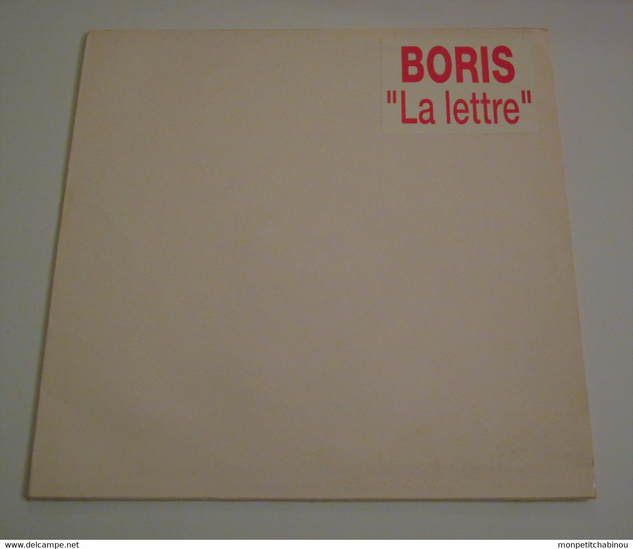 Maxi 33T BORIS : La Lettre - Dance, Techno & House