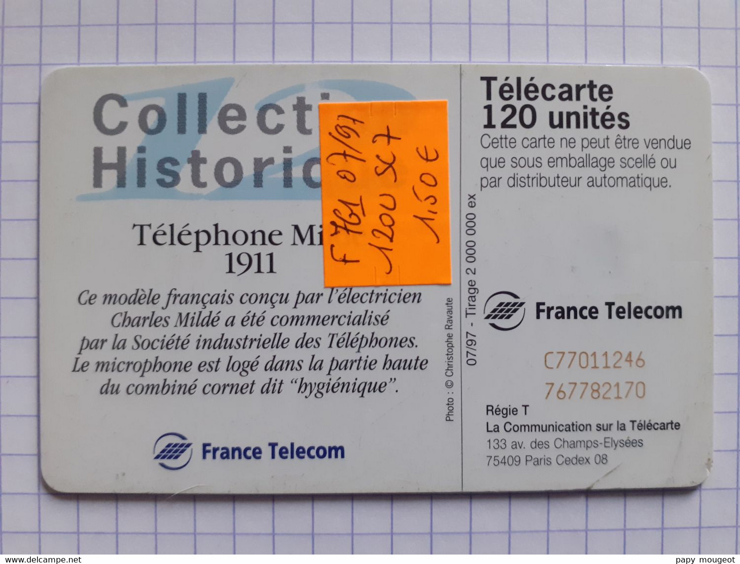 F761 Mildé (12) 120U SC7 - Téléphones