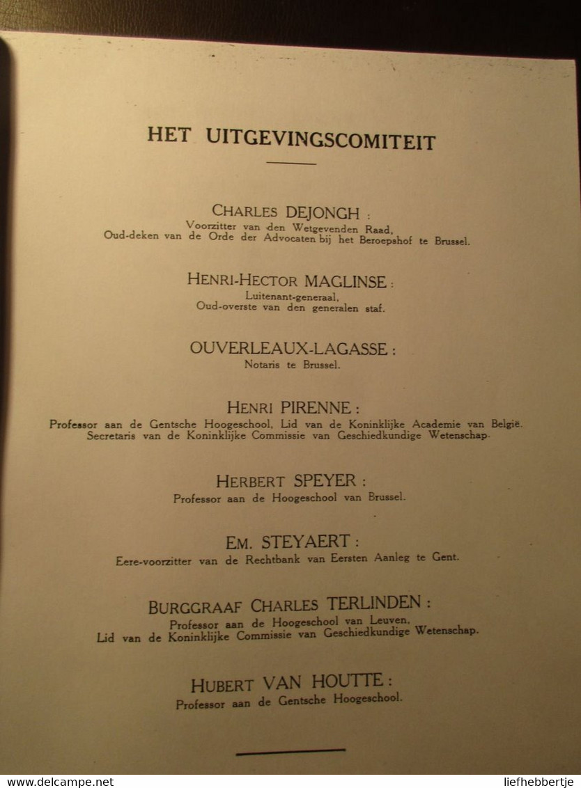 Het Archief Van Den Raad Van Vlaanderen - Door Nat. Bond Voor De Belgische Eenheid - 1929 -  = Kopie - Guerre 1914-18