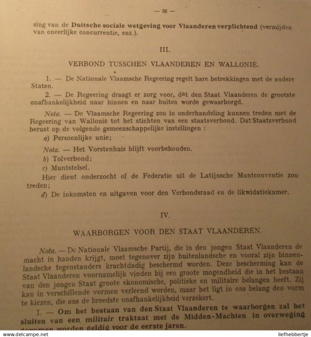 Het archief van den Raad van Vlaanderen - door Nat. Bond voor de Belgische Eenheid - 1929 -  = kopie