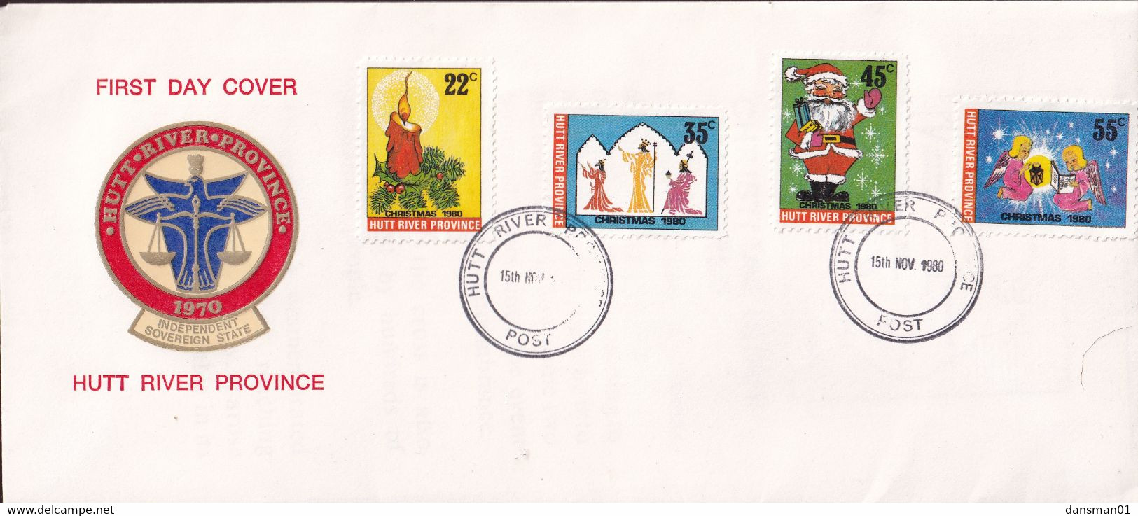 Australia 1980 Hutt River Province Christmas FDC - Cinderelas