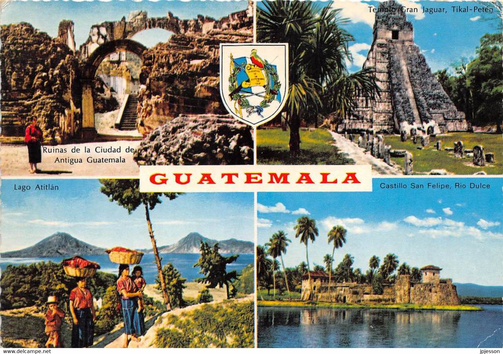 GUATEMALA - QUATRE VUES - BLASON - Guatemala