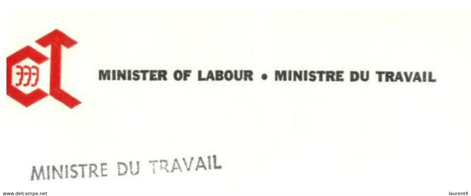 (JJ 23) Canada - Posted From Ministry Of Labour / Ministère Du Travail Canada To Ottawa (1976) - Briefe U. Dokumente