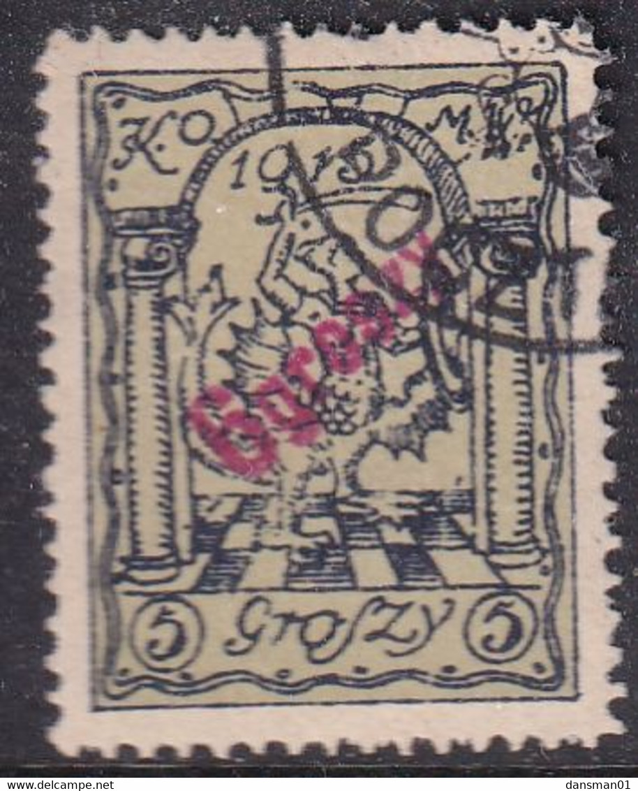 POLAND 1915 Warsaw Local Fi 3 Ib Used - Variétés & Curiosités