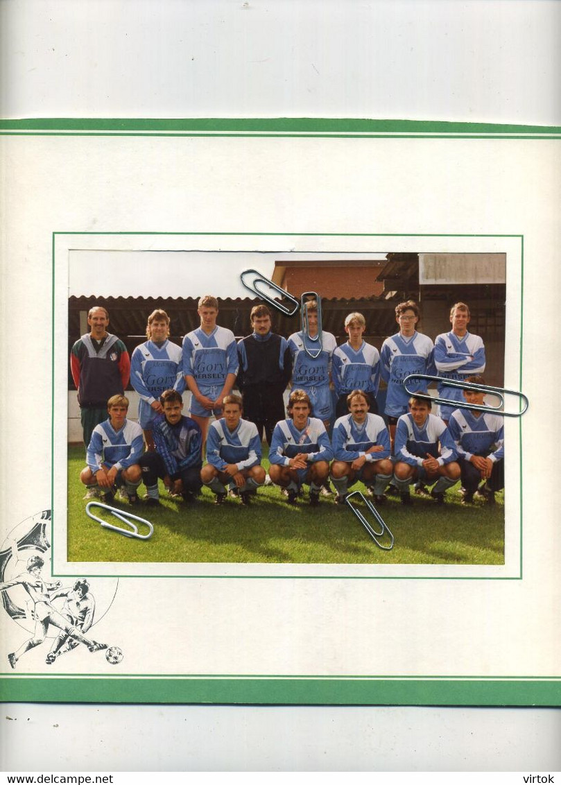 HERSELT : Voetbalclub : 2 Foto's  (  Zie Scans )  - Met Reclame GORY - Orte