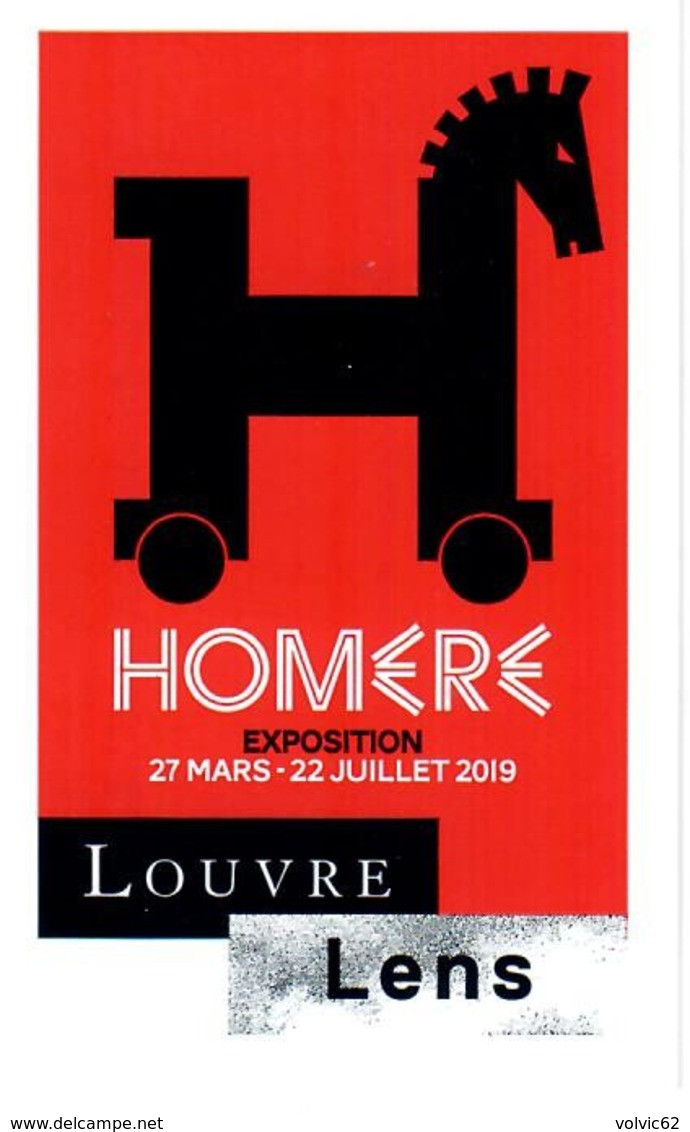 Ticket  Billet D'entrée Du Musée Du Louvre à Lens Exposition Homère Mars à Juillet 2019 - Eintrittskarten