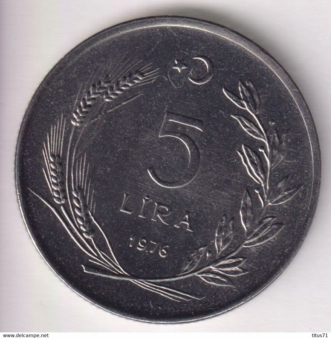 5 Lira Turquie / Turkey 1976 FAO - Turquia