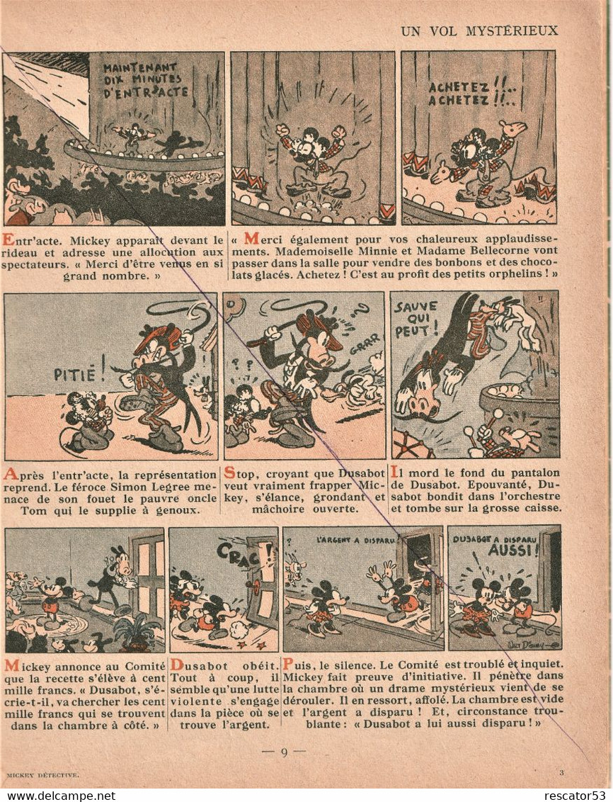 Livre Mickey Détective De  1950 De Chez Hachette - Disney