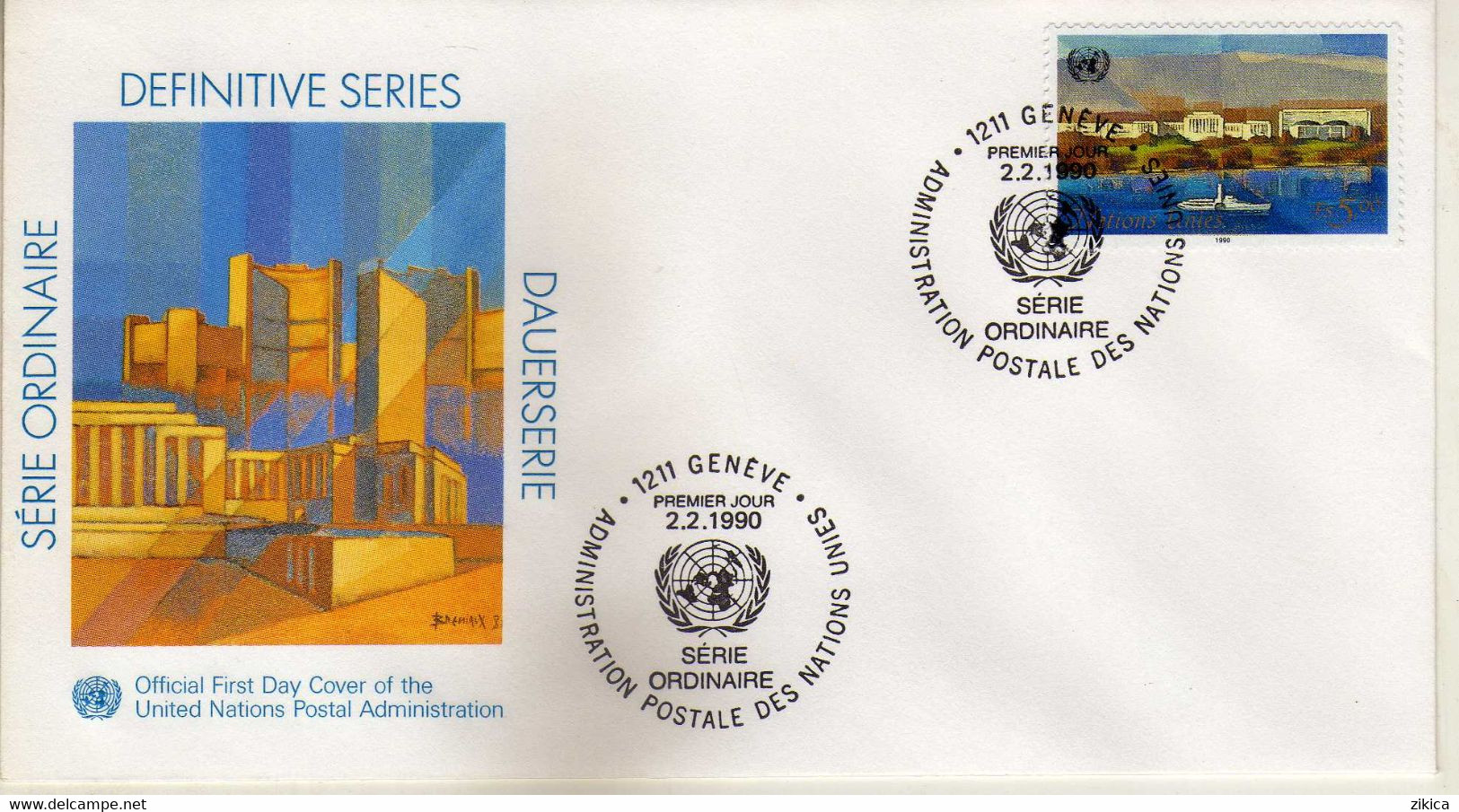 United Nations > Geneva FDC - 1990 Stamps - FDC