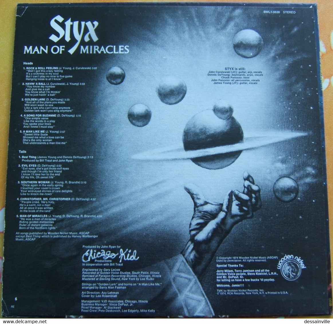 Pochette Seule - Groupe STYX Man Of Miracles - Accessoires, Pochettes & Cartons