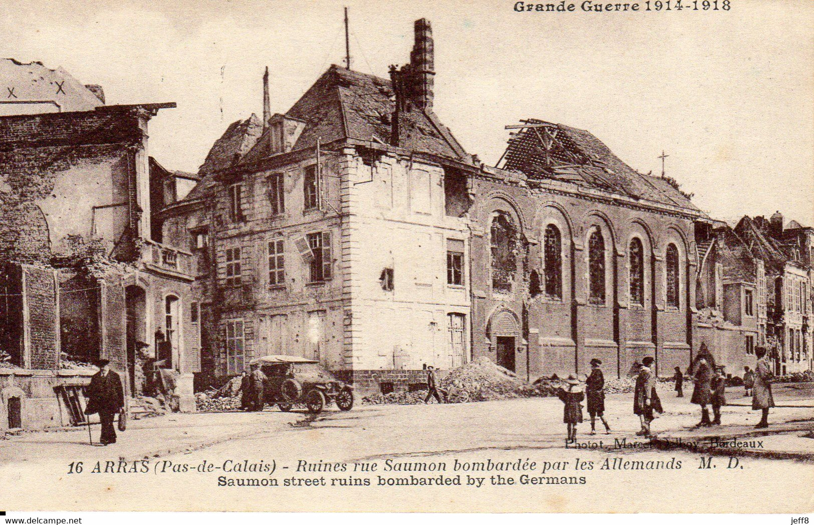 ARRAS - Ruines Rue Saumon + Boulevard De Strasbourg Bombardées Par Les Allemands - Arras