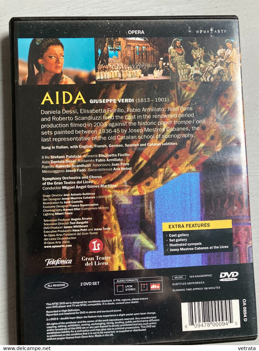 Verdi - Aida  (2 DVD - Dessi, Armiliato, Fiorillo, Scandiuzzi, Palatchi, Pons, Martinez, Barcelona Opera) Opus Arte - Music On DVD