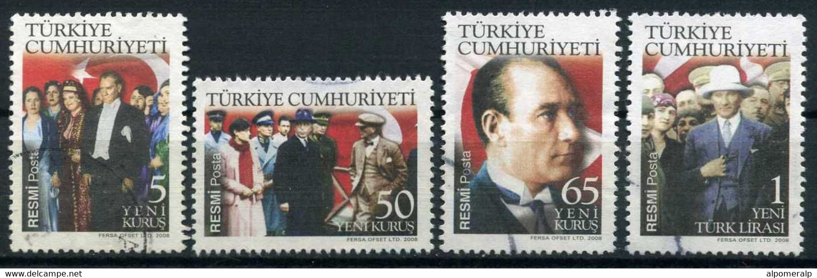 Turkey 2008 - Mi. D267-270 O, Official Stamps | M. Kemal Ataturk (1881-1938) - Dienstzegels