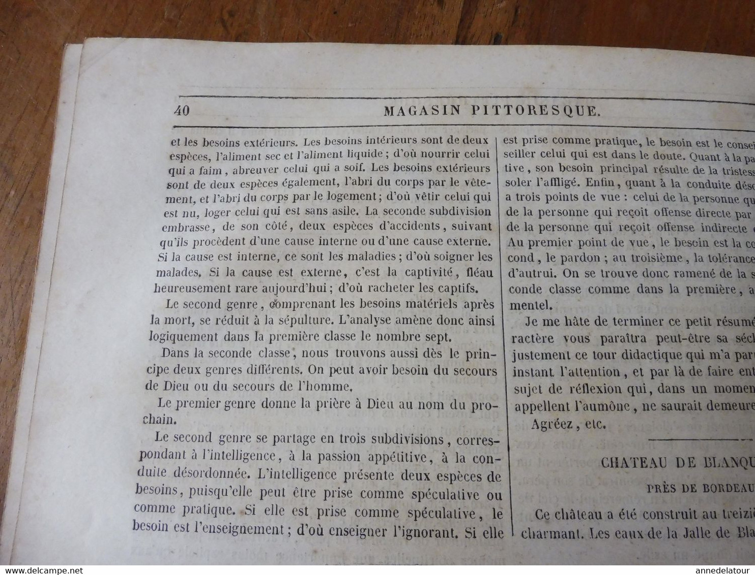 1847   MAGASIN PITTORESQUE  rare journal original année 1847----------> pour trouver ,écrire -----> 1847 MP