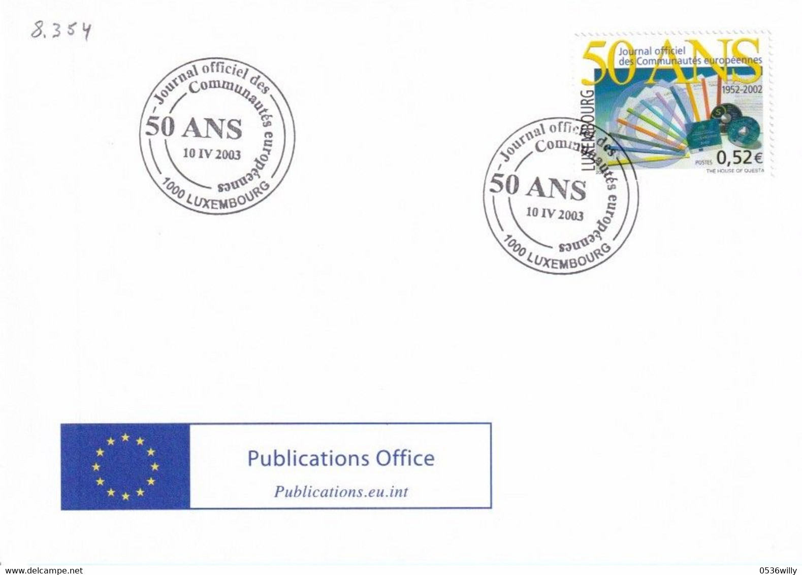 Luxembourg - Journal Officiel Des Communautés Européennes (8.354) - Storia Postale