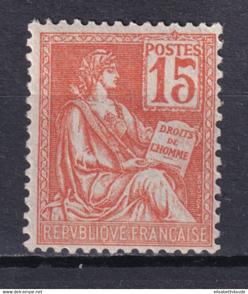 MOUCHON - YVERT N° 117 NEUF REGOMME - COTE = (35) EUR. - 1900-02 Mouchon