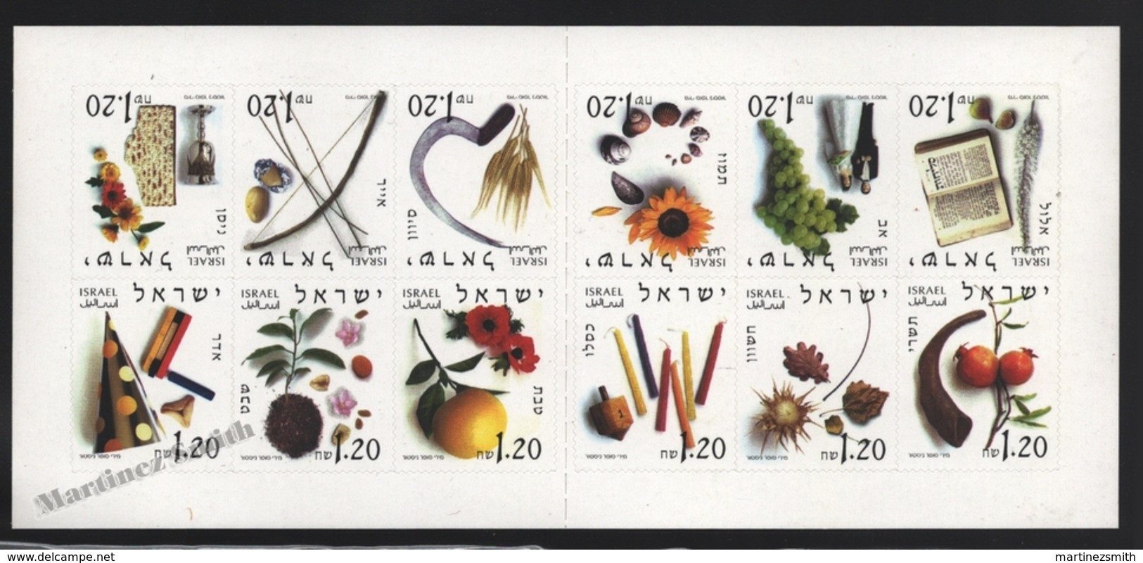 Israel 2002  Yv. C1594, The 12 Months Of The Year – Booklet - MNH - Libretti