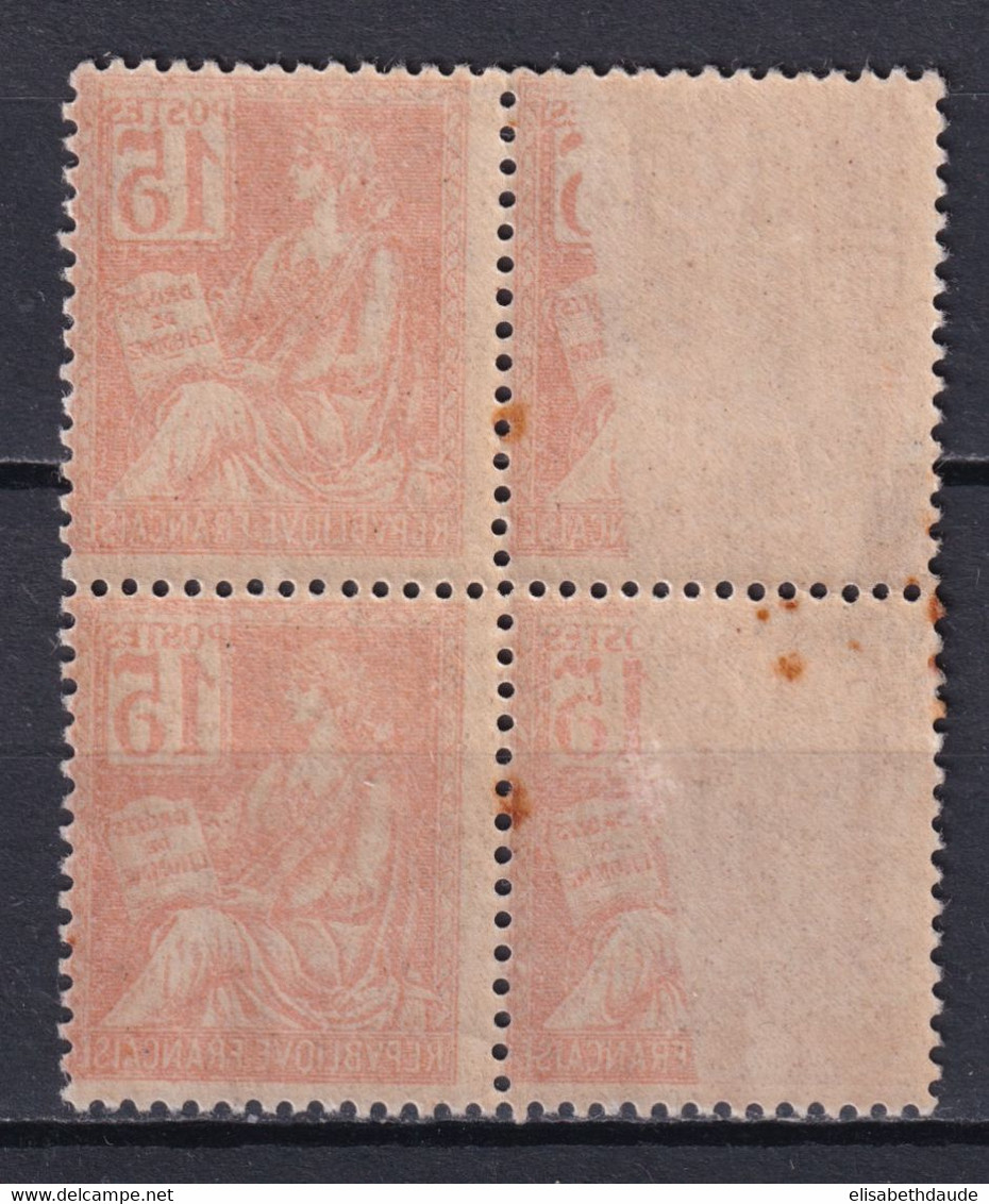 MOUCHON - YVERT N° 117b RECTO-VERSO ** MNH (ROUSSEUR + ADHERENCE Sur 2 TIMBRES) - COTE 2 TIMBRES SEULEMENT = 80 EUR. - 1900-02 Mouchon