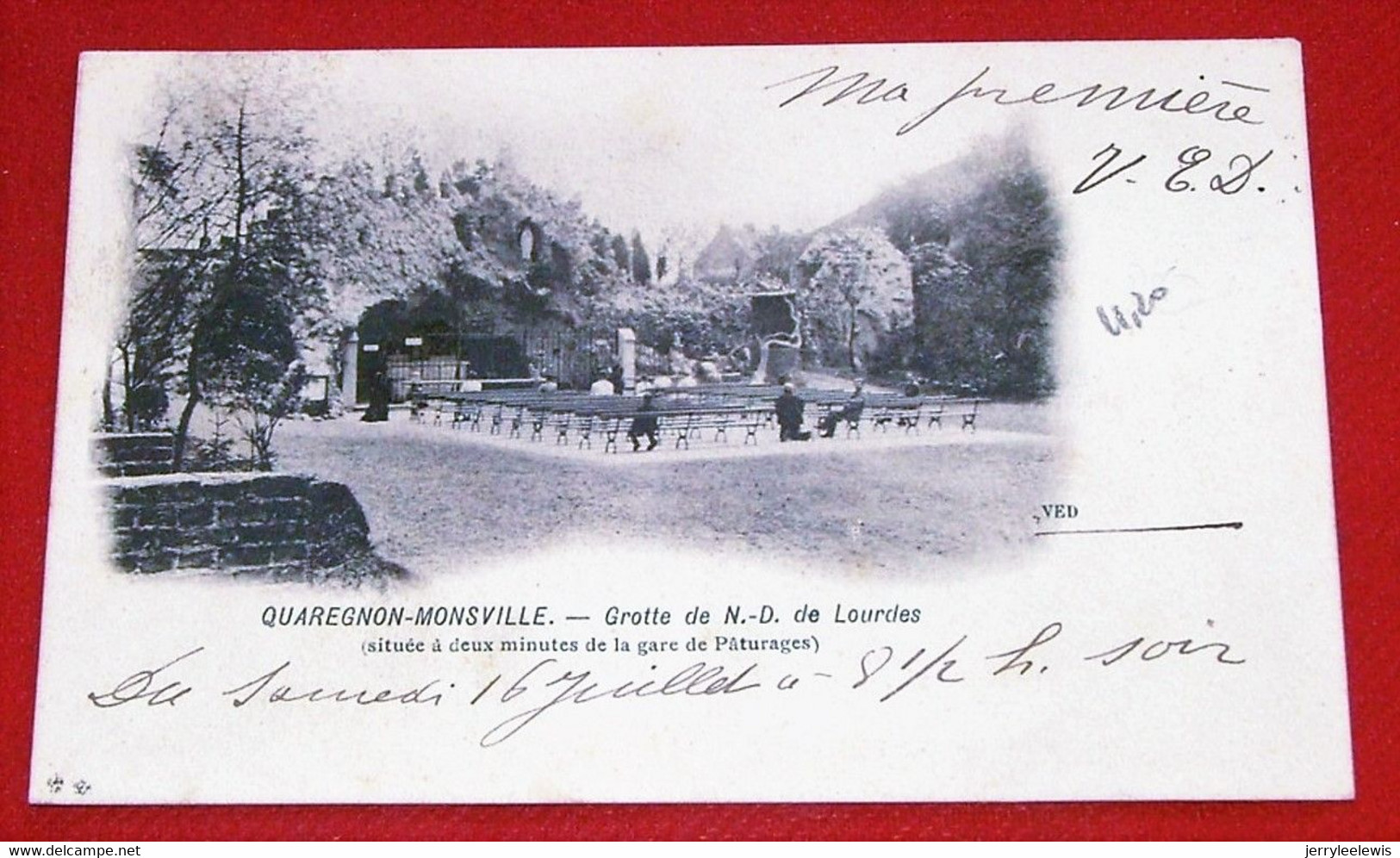 QUAREGNON - MONSVILLE  -  Grotte De Notre Dame De Lourdes  -  1904 - Quaregnon