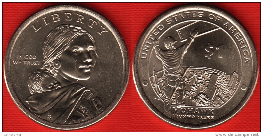 USA 1 Dollar 2015 D Mint "Native American - Mohawk Ironworkers" UNC - 2000-…: Sacagawea