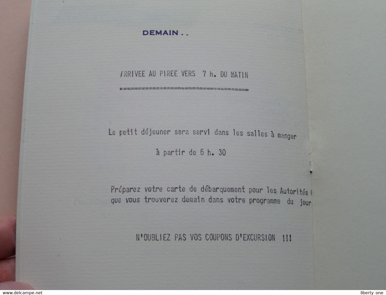 Linea YBARRA Croisières LUCIEN RODRIGUES-ELY Marseille ( Programme Du Jour ) 1 Aout 1961 ( Details Zie Foto ) ! - Programas