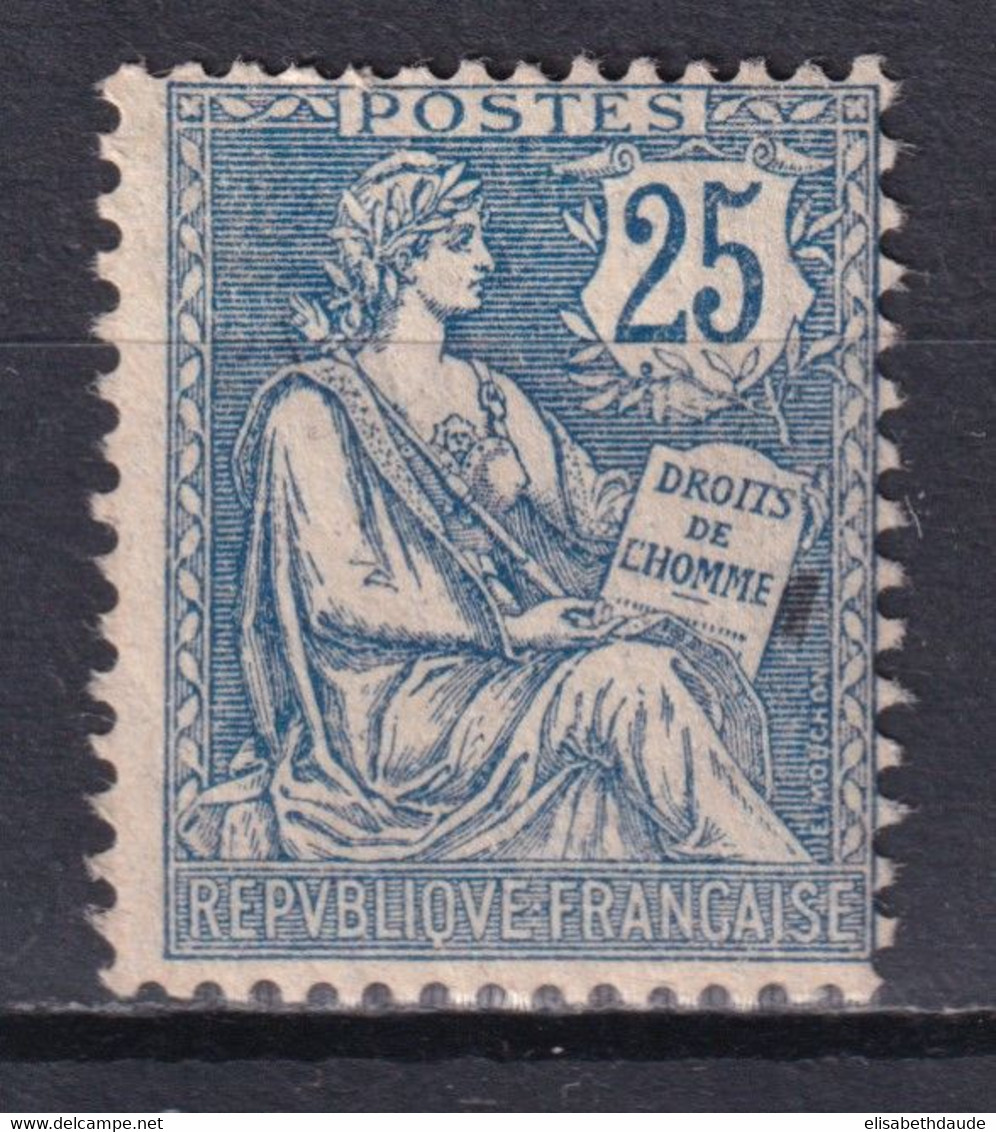 1902 - MOUCHON - YVERT 127 ** MNH - PETIT TRAIT NOIR A COTE De "DROITS DE L'HOMME" - COTE = 500 EUR. - - 1900-02 Mouchon