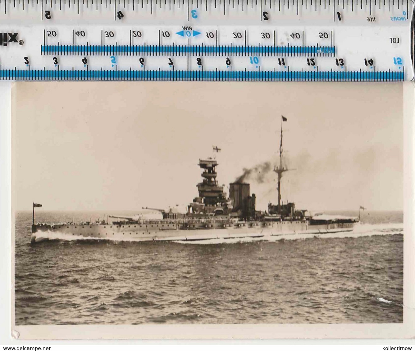 REAL PHOTOGRAPH - HMS QUEEN ELIZERBETH - War 1914-18