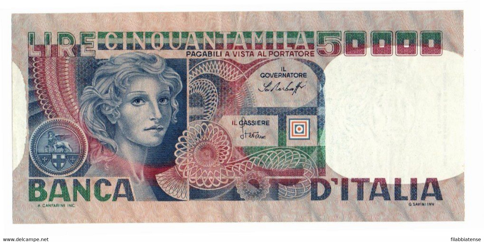 Italia - 50.000 Lire 1977 Volto Di Donna     ----- - 50000 Lire