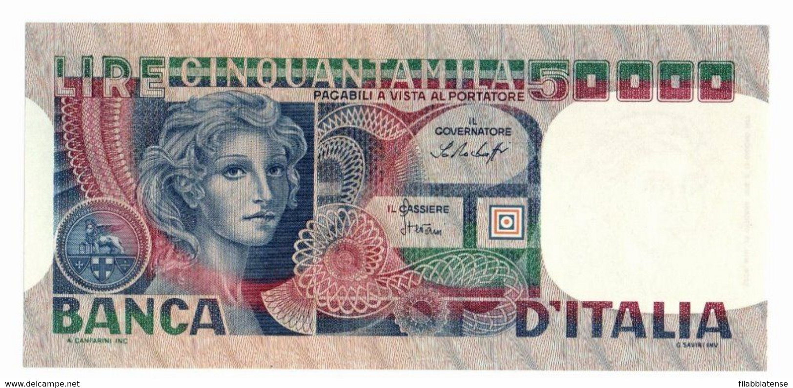 Italia - 50.000 Lire 1978 Volto Di Donna     ----- - 50.000 Lire