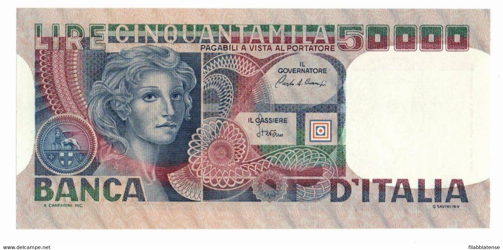 Italia - 50.000 Lire 1980 Volto Di Donna     ----- - 50.000 Lire