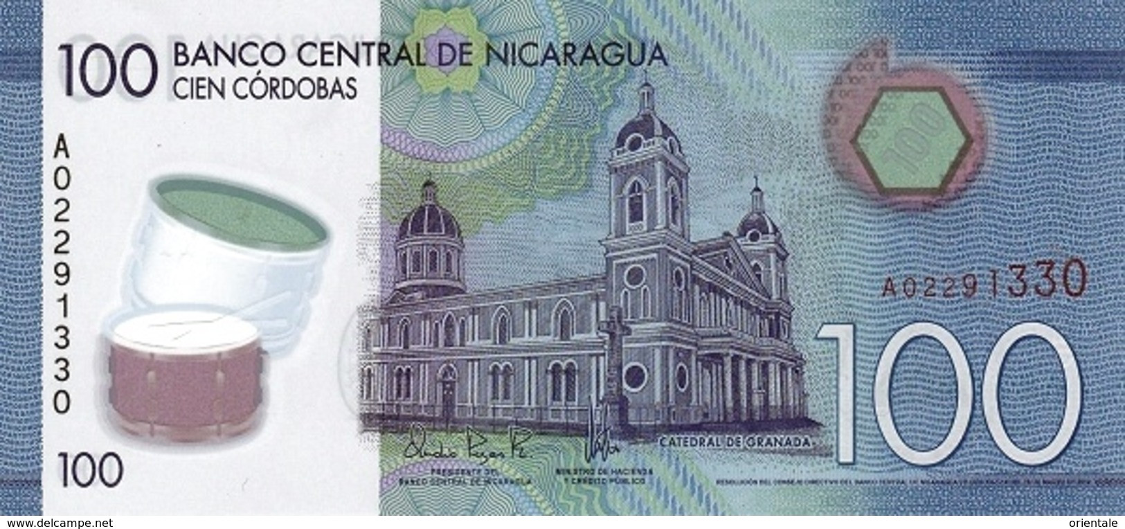 NICARAGUA P. 212a 100 C 2014 UNC - Nicaragua