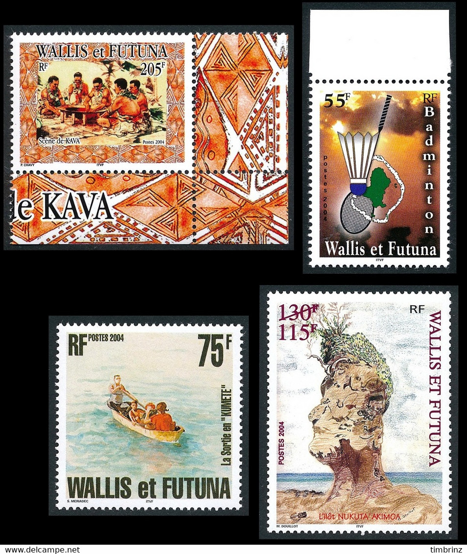 WALLIS ET FUTUNA Année Complète 2004 + BF 14 à 18 - Yv. 614 à 627 + … ** MNH   - 39 Timbres  ..Réf.W&F22636 - Annate Complete