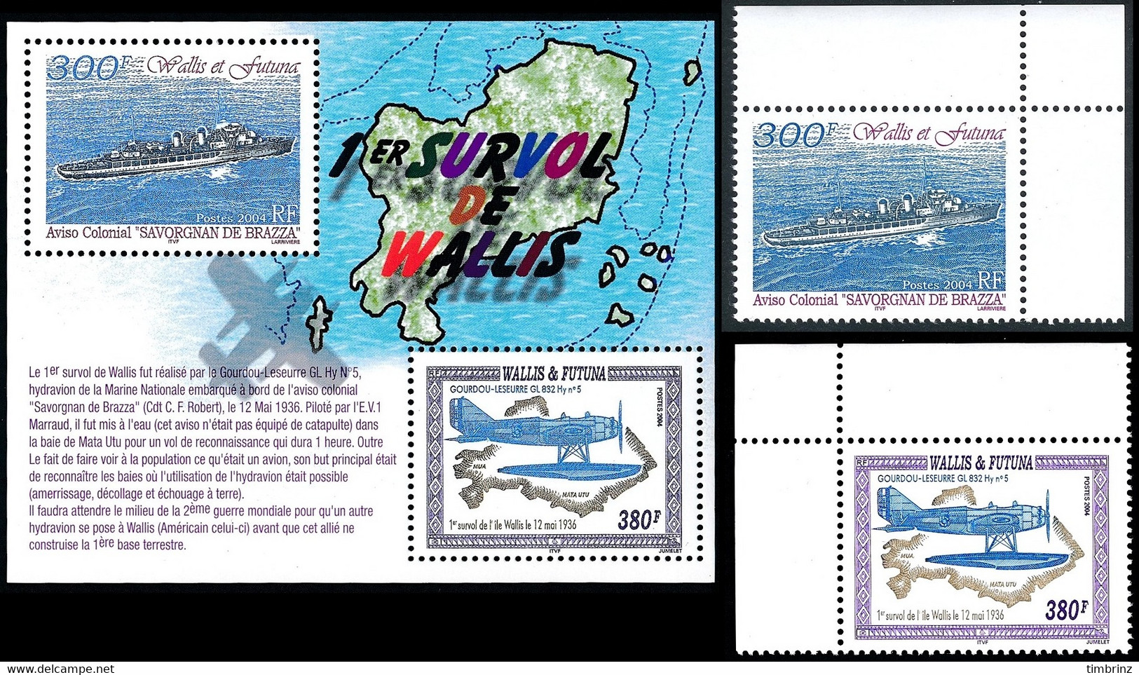 WALLIS ET FUTUNA Année complète 2004 + BF 14 à 18 - Yv. 614 à 627 + … ** MNH   - 39 timbres  ..Réf.W&F22636