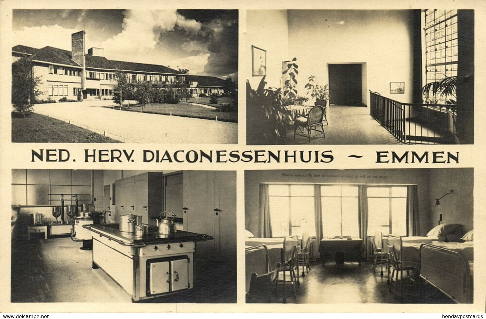 Nederland, EMMEN, Ned. Herv. Diaconessenhuis (1930s) Ansichtkaart - Emmen