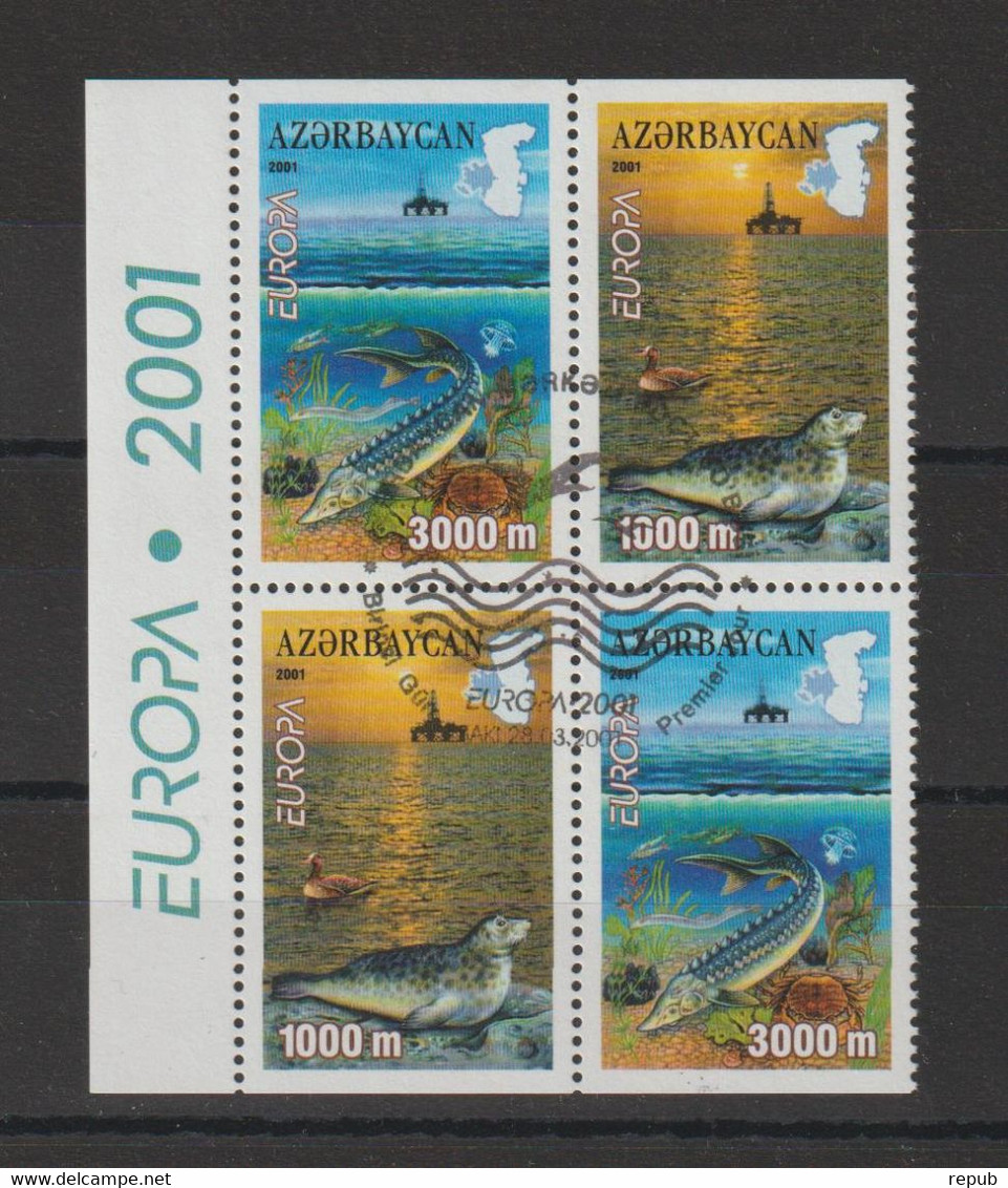 Europa 2001 Azerbadjan 417 A,b Et 418 A,b Oblit. Used - 2001