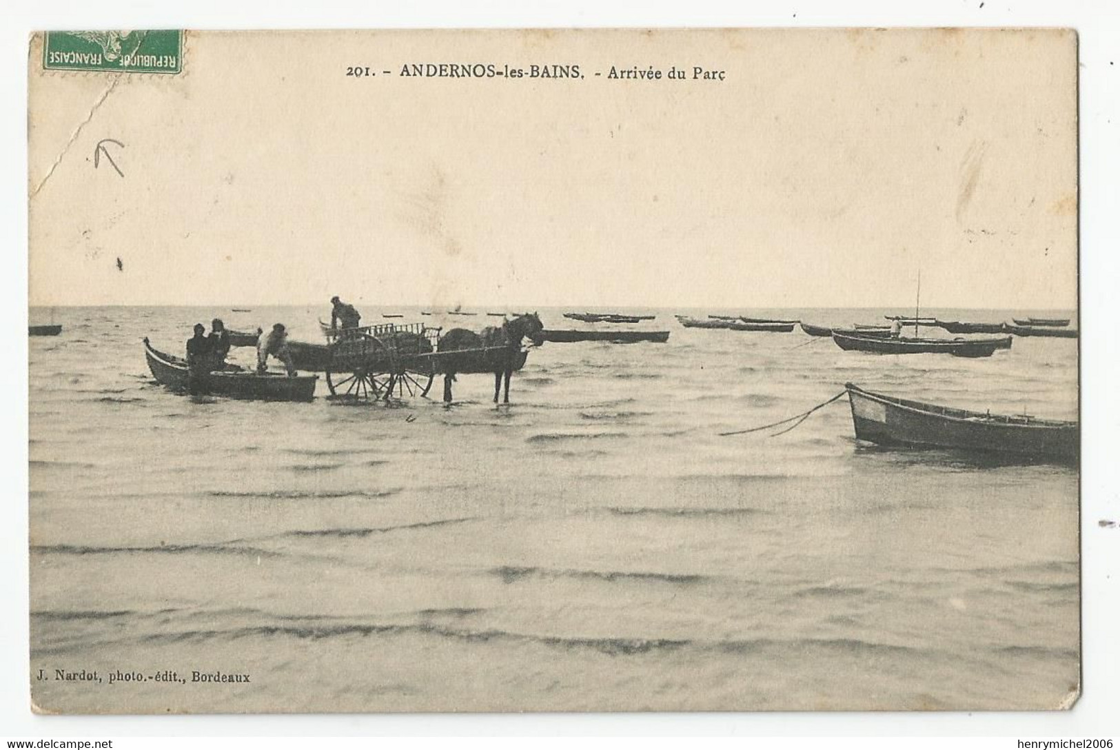 33 Andernos Les Bains Arrivée Du Parc Attelage Cheval Ed Photo Nardot Bordeaux - Andernos-les-Bains