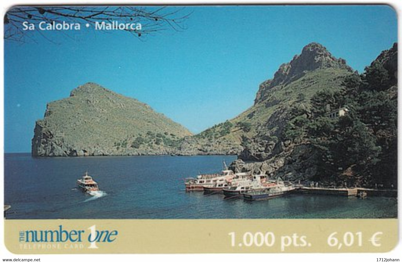 SPAIN B-601 Prepaid NumberOne - Landscape, Coast - Used - Otros & Sin Clasificación