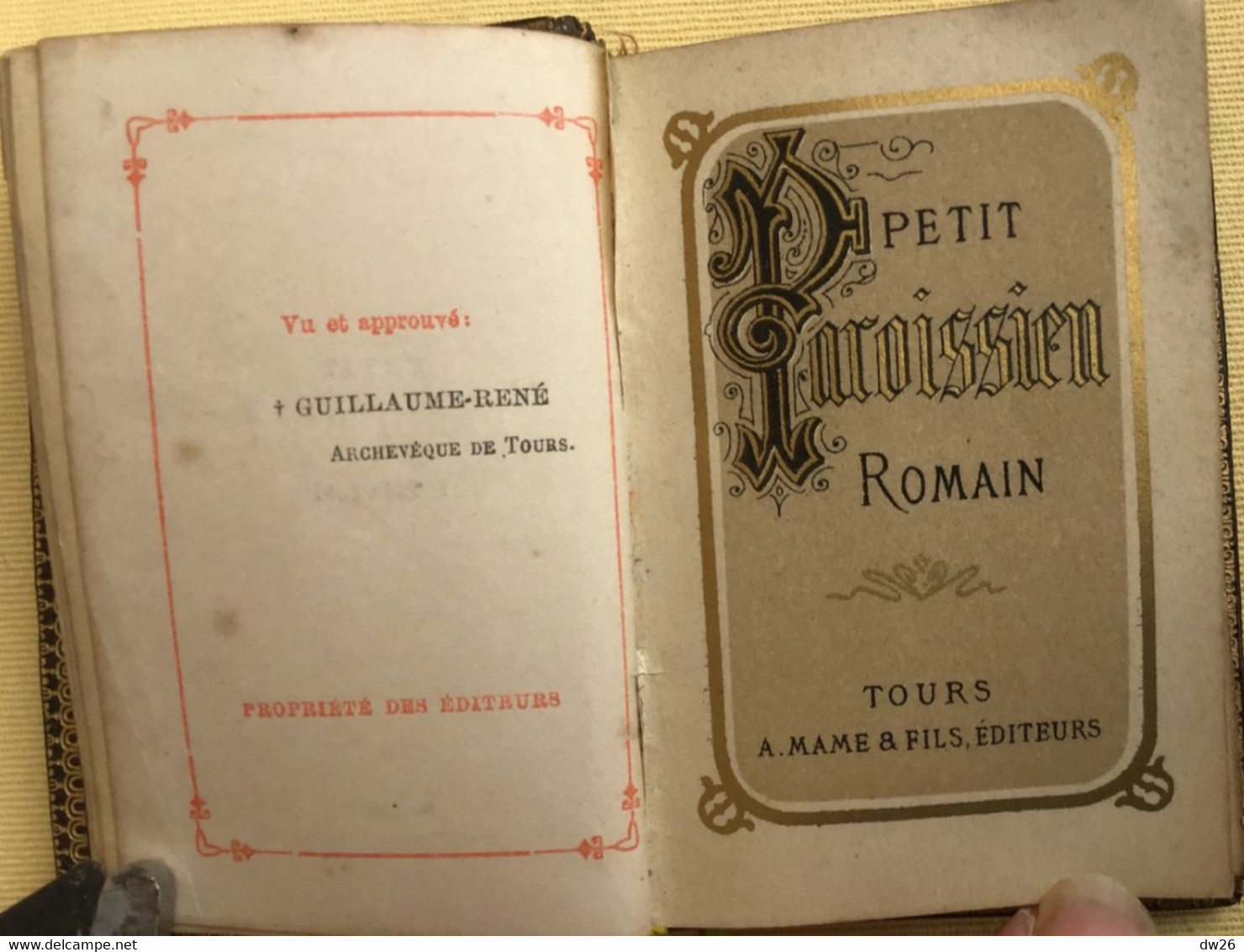 Mini Missel Petit Paroissien Romain Perle 1891 - A. Mame Et Fils Editeurs, Tours - Godsdienst