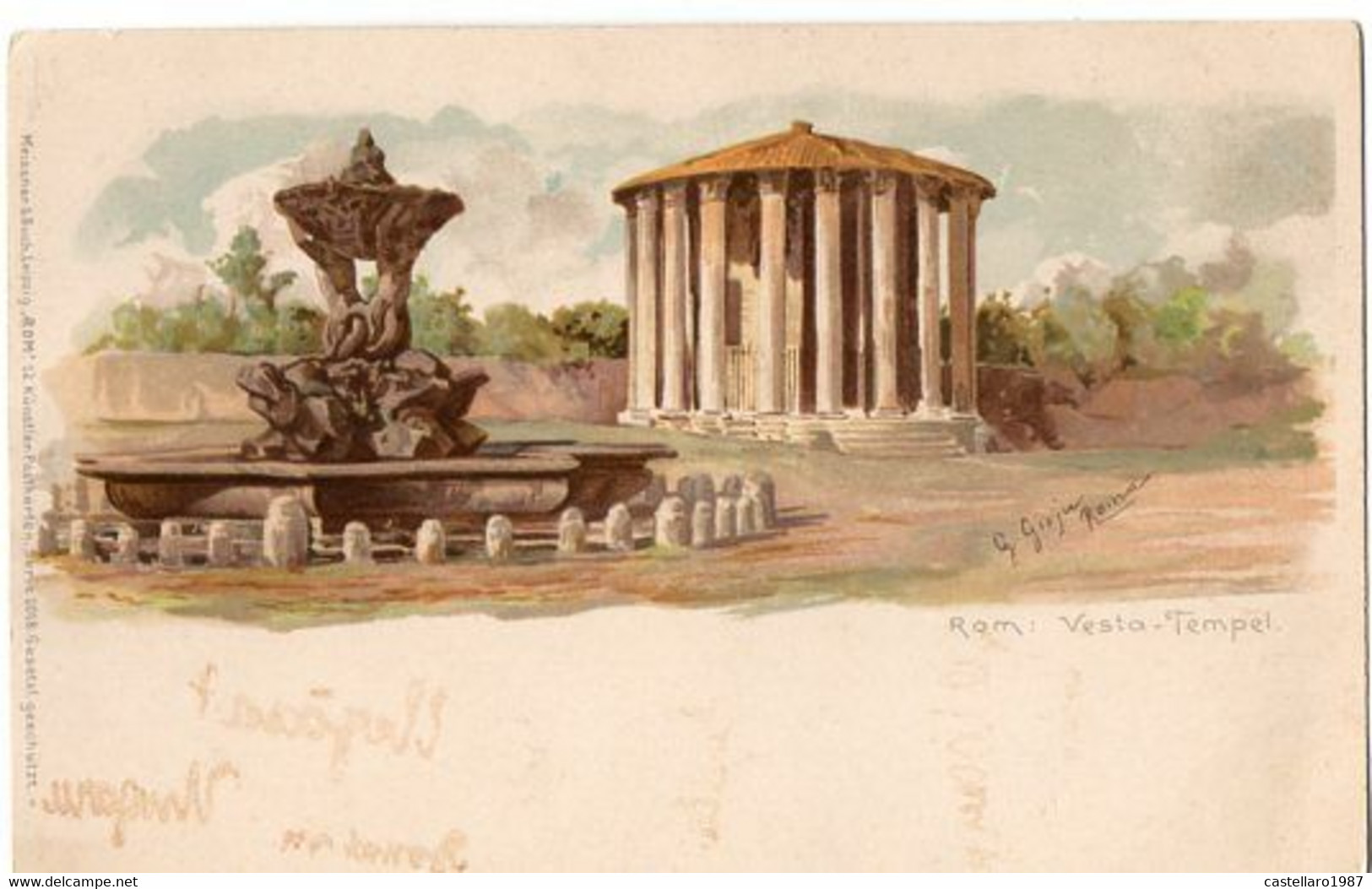 ROMA - ROM - Vesta Tempel - Formato Piccolo - Parks & Gärten