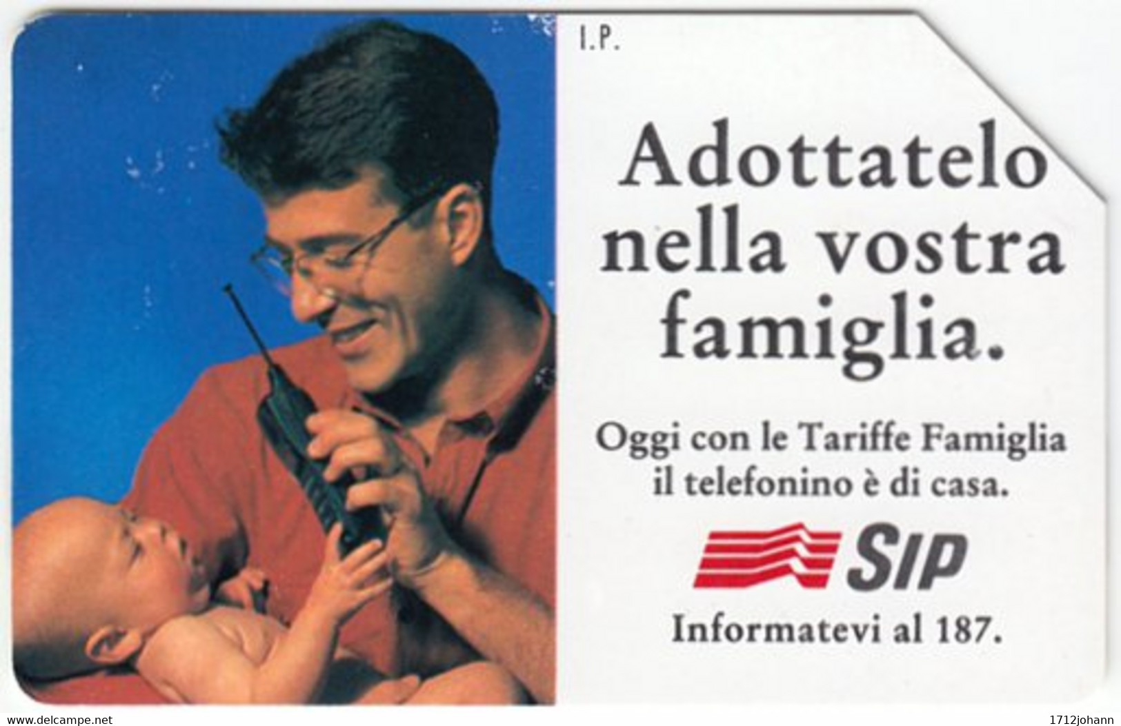 ITALY E-845 Magnetic SIP - Communication, Mobile Phone Exp. 31.12.95 - Used - Public Practical Advertising